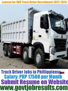 Lamsan Inc HGV Truck Driver Recruitment 2023-2024
