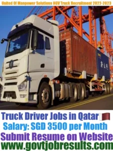 United Of Manpower Solutions HGV Truck Driver Recruitment 2023-2024