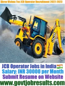 Sri Vishnu Tex Erode JCB Operator Recruitment 2023-2024