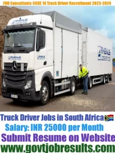 FHH Consultants CODE 14 Truck Driver Recruitment 2023-2024