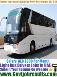 Dewan Consultants Light Bus Driver Recruitment 2023-24