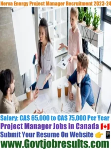 Nerva Energy Project Manager Recruitment 2023-24