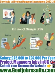 Corriculo Ltd Project Manager Recruitment 2023-24