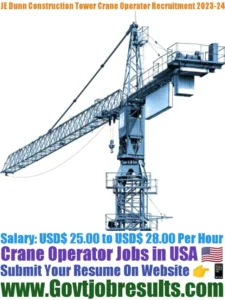 JE Dunn Construction Tower Crane Operator Recruitment 2023-24
