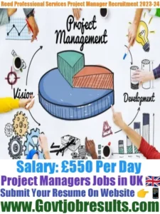 Reed Professional Services Project Manager Recruitment 2023-24