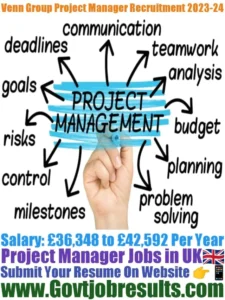 Venn Group Project Manager Recruitment 2023-24
