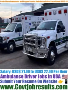 North Shore Ambulance and Oxygen Service Ambulance Driver Recruitment 2023-24
