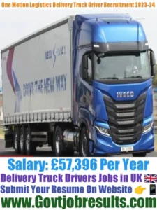 One Motion Logistics Delivery Truck Driver Recruitment 2023-24