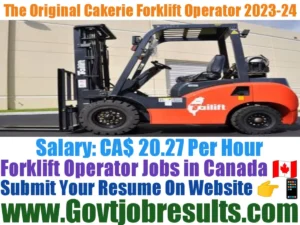 The Original Cakerie Forklift Operator 2023-24