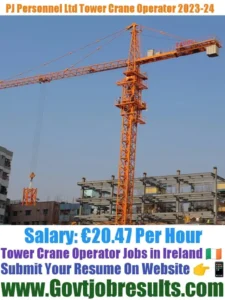  PJ Personnel Ltd Tower Crane Operator 2023-24