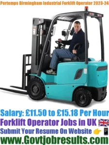 Pertemps Birmingham Industrial Forklift Operator 2023-24