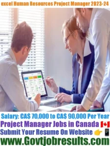excel Human Resources Project Manager 2023-24