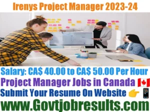 Irenys Project Manager Recruitment 2023-24