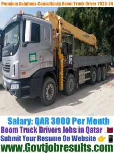 Premium Solutions Consultancy Boom Truck Driver 2023-24