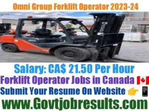 Onni Group Forklift Operator 2023-24