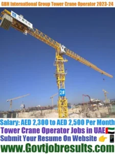 GBH International Group Tower Crane Operator 2023-24