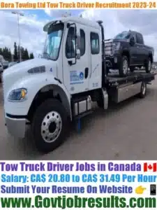 Bora Towing Ltd Tow Truck Driver Recruitment 2023-24
