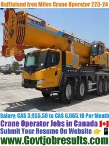 Baffinland Iron Mines Crane Operator 2023-24