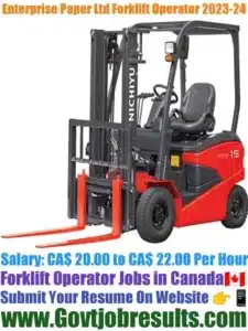 Enterprise Paper Ltd Forklift Operator 2023-24
