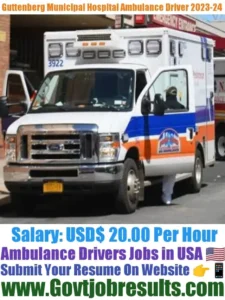 Guttenberg Municipal Hospital Ambulance Driver 2023-24