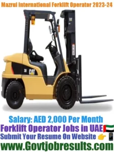Mazrui International Forklift Operator 2023-24