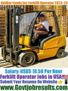 AbiMar Foods Inc Forklift Operator 2023-24