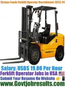 Stratas Foods Forklift Operator Recruitment 2023-24