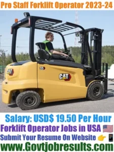 Pro Staff Forklift Operator 2023-24