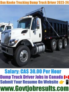 Dan Knoke Trucking Dump Truck Driver 2023-24