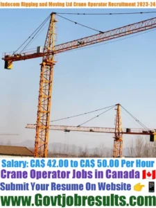 Indecom Rigging and Moving Ltd Crane Operator Recruitment 2023-24