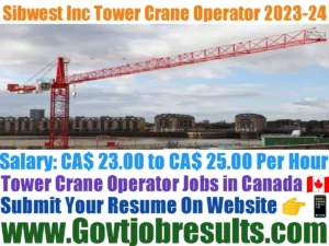 Sibwest Inc Tower Crane Operator 2023-24