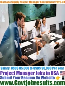 Marcone Supply Project Manager Recruitment 2023-24