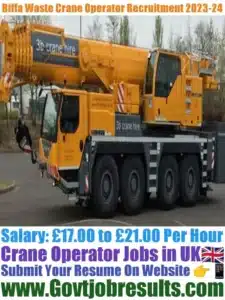 Biffa Waste Crane Operator Recruitment 2023-24