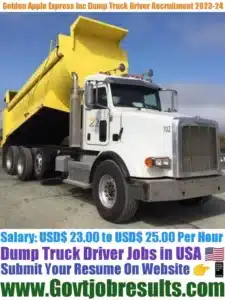Golden Apple Express Inc Dump Truck Driver Recruitment 2023-24