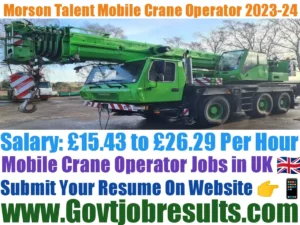 Morson Talent Mobile Crane Operator 2023-24