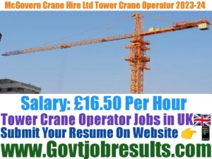 McGovern Crane Hire Ltd Tower Crane Operator 2023-24
