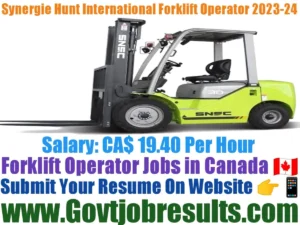 Synergie Hunt International Forklift Operator 2023-24