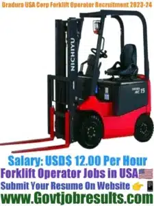 Dradura USA Corp Forklift Operator Recruitment 2023-24