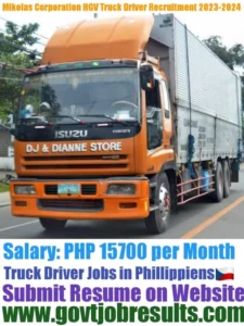 Mikolas Corporation HGV Truck Driver Recruitment 2023-2024