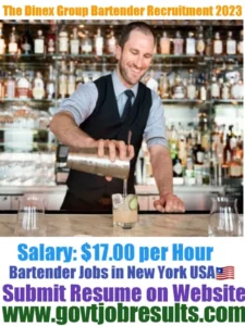 The Dinex Group Bartender Recruitment 2023-2024