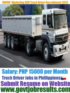 NWOW Marketing HGV Truck Driver Recruitment 2023-2024