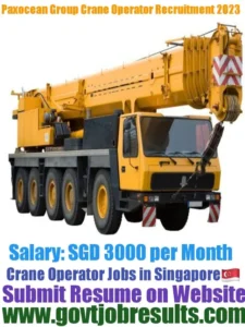PaxOcean Singapore Crane Operator Recruitment 2023-2024
