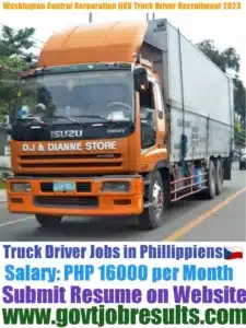 Washington Central Corporation HGV Truck Driver Recruitment 2023