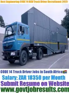 Rost Engineering CODE 14 Truck Driver Vacancy 2023
