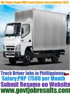 MC Home Depot HGV Truck Driver Recruitment 2023