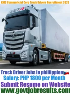 KCM Commercial Corp HGV Truck Driver Recruitment 2023-24