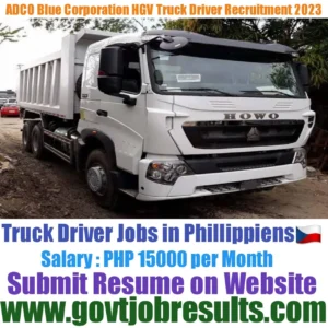 ADCO Blue Corporation HGV Truck Driver Recruitment 2023-2024