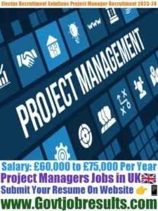 Electus Recruitment Solutions Project Manager Recruitment 2023-24