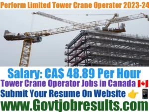 Premform Limited Tower Crane Operator 2023-24