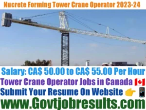 Nucrete Forming Tower Crane Operator 2023-24